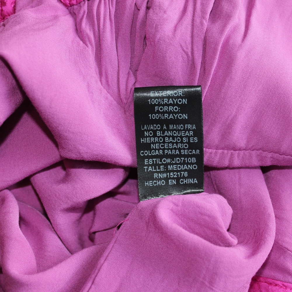 Fuchsia Ruffle-Trim Mini Dress - Picture 10 of 10
